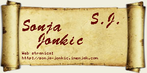 Sonja Jonkić vizit kartica
